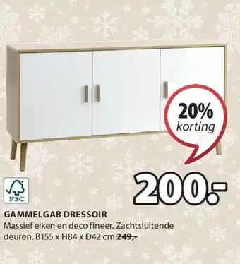 Jysk Gammelgab dressoir aanbieding