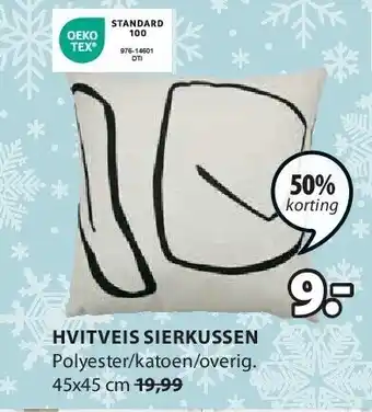 Jysk Hvitveis sierkussen aanbieding