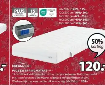 Jysk Plus f35 schuimmatras aanbieding