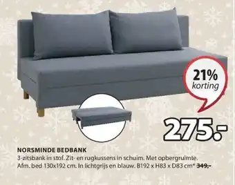 Jysk Norsminde bedbank aanbieding