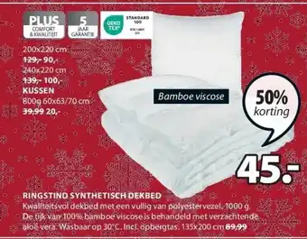 Jysk Ringstind synthetisch dekbed aanbieding