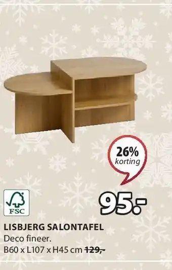 Jysk Lisbjerg salontafel aanbieding