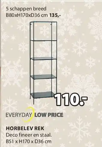Jysk Horbelev rek aanbieding