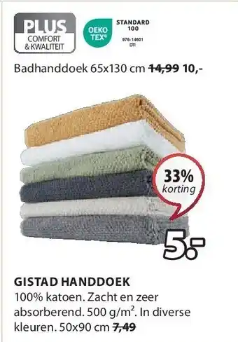 Jysk Gistad handdoek aanbieding