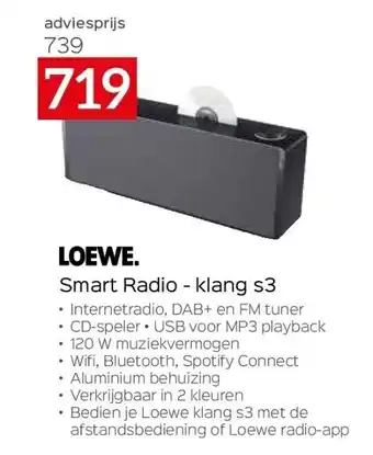 Selexion Loewe smart radio - klang s3 aanbieding