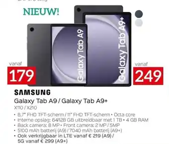 Selexion Samsung galaxy tab a9 / galaxy tab a9+ aanbieding