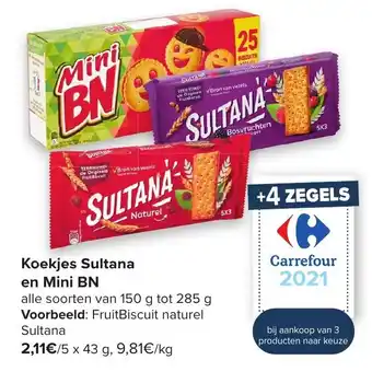 Koekjes Sultana en Mini BN 5x43g