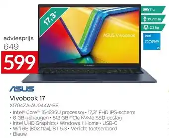 Selexion Asus vivobook 17 aanbieding