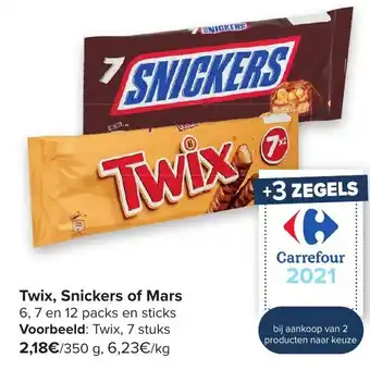 Twix, Snickers of Mars 350g