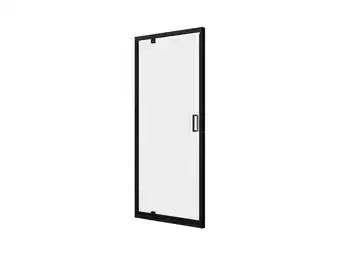 Hubo Allibert nero douchedraaideur 90x185 cm helder glas zwart aanbieding