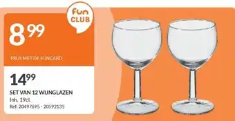 Set van 12 wijnglazen