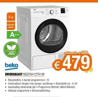 Expert Droogkast bedf8412ta1w aanbieding