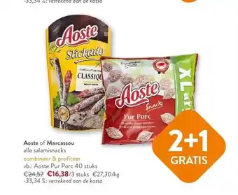 Aoste of marcassou alle salamisnacks
