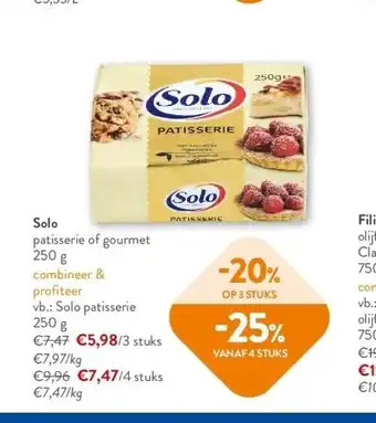 OKay Solo patisserie of gourmet 250 g aanbieding