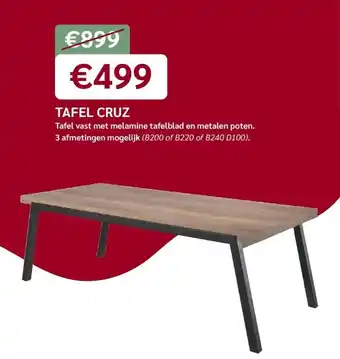 Crack Tafel cruz aanbieding