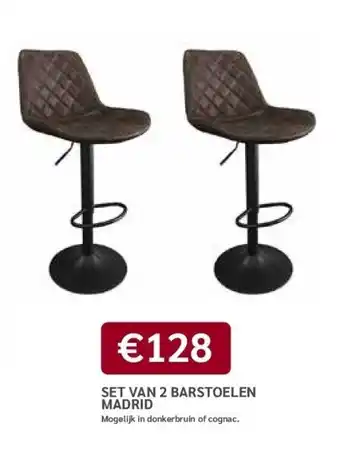 Set van 2 barstoelen madrid