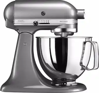 Coolblue Kitchenaid artisan mixer 5ksm125 contourzilver + pastaroller en -snijderset (3-delig) aanbieding