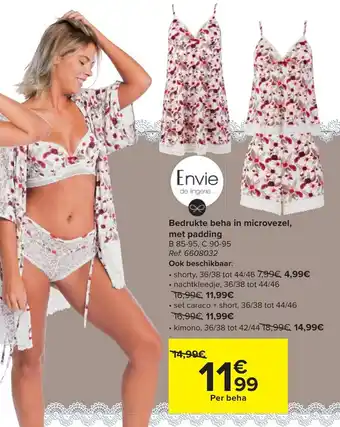 Hyper Carrefour Bedrukte beha in microvezel, met padding aanbieding
