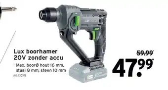 GAMMA Lux boorhamer 20v zonder accu aanbieding