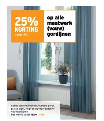 GAMMA Op alle maatwerk (vouw) gordijnen aanbieding