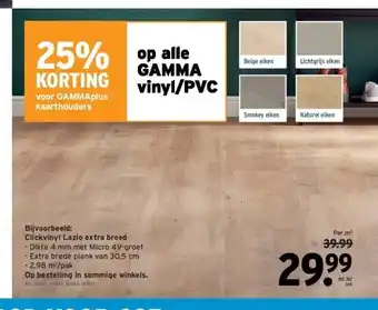 GAMMA Clickvinyl lazio extra breed aanbieding