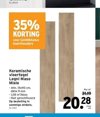 GAMMA Keramische vloertegel legni maso miele aanbieding