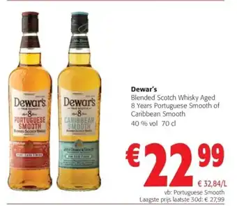 Dewar's Blended Scotch Whisky Aged 8 Years Portuguese Smooth of Caribbean Smooth 40 % vol 70 cl