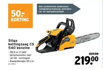 GAMMA Stiga kettingzaag cs 540 benzine aanbieding