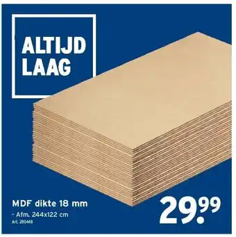GAMMA Mdf dikte 18 mm aanbieding