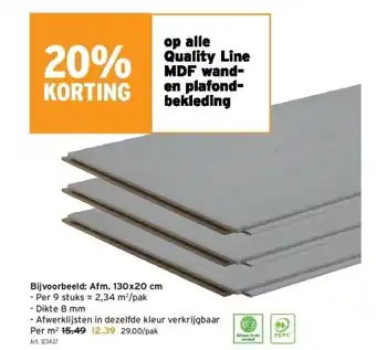 GAMMA Op alle op alle quality line quality line mdf wand- mdf wanden plafondbekleding aanbieding