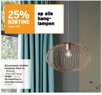 GAMMA Gamma hanglamp nikki xl aanbieding