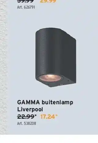 GAMMA Gamma buitenlamp liverpool aanbieding