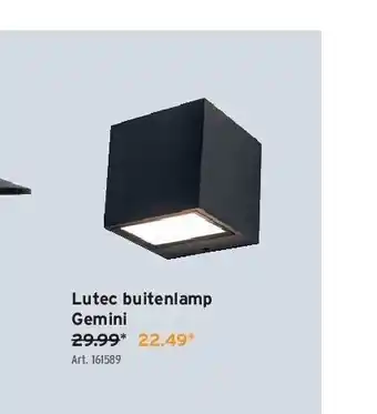 GAMMA Lutec buitenlamp gemini aanbieding
