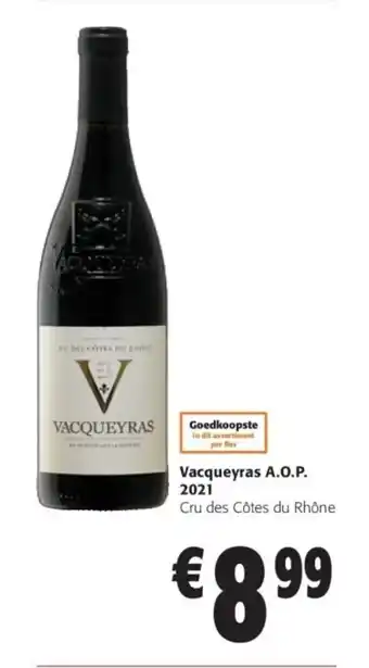 Colruyt Vacqueyras A.O.P. 2021 Cru des Côtes du Rhône aanbieding