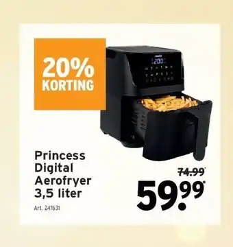 GAMMA Princess digital aerofryer 3,5 liter aanbieding