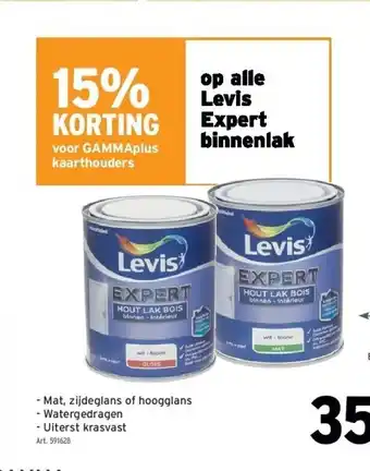 GAMMA Op alle levis expert binnenlak aanbieding
