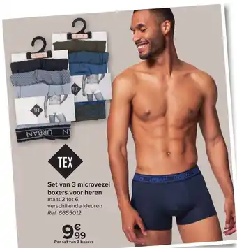 Set van 3 microvezel boxers voor heren
