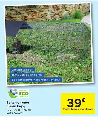 Buitenren voor dieren Enjoy 180x75x75 cm