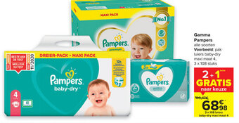 Carrefour Market Gamma pampers aanbieding