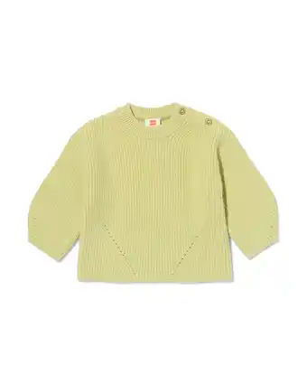 HEMA Hema baby trui gebreid lichtgroen (lichtgroen) aanbieding