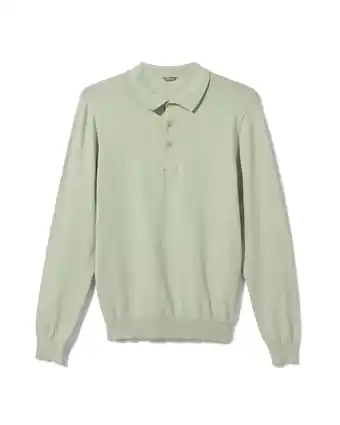 Hema heren polo gebreid groen (groen)