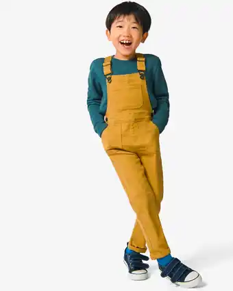 HEMA Hema kinder tuinbroek jogdenim bruin (bruin) aanbieding