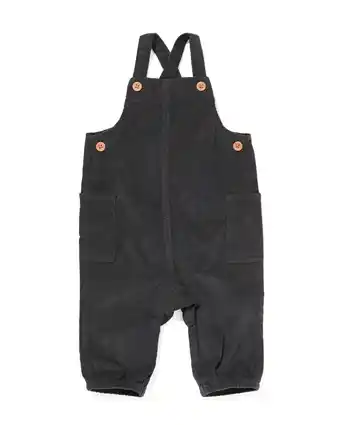 HEMA Hema baby tuinbroek rib corduroy donkergrijs (donkergrijs) aanbieding