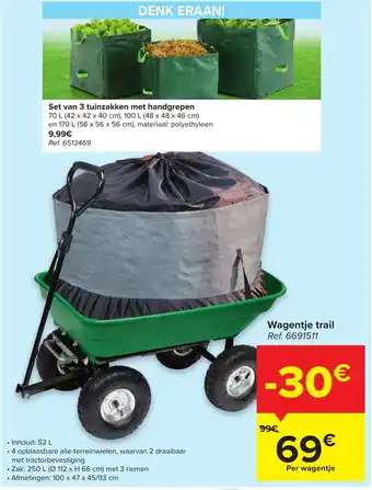 Wagentje trail 52L