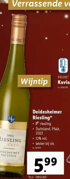 Lidl Deidesheimer riesling aanbieding
