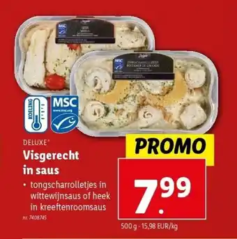 Lidl Visgerecht in saus aanbieding