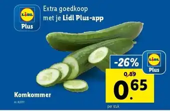 Lidl Komkommer aanbieding