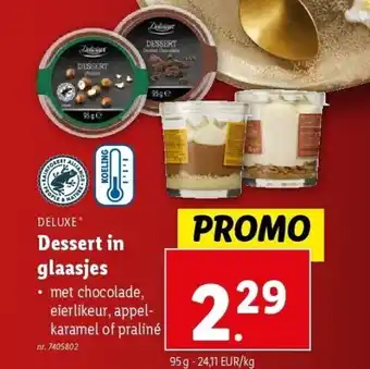 Lidl Dessert in glaasjes aanbieding