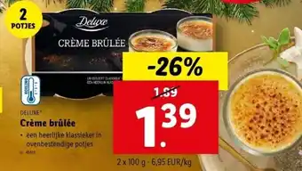 Lidl Crème brûlée aanbieding