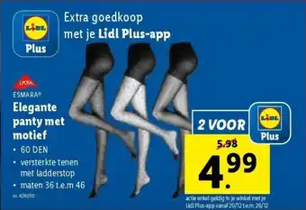 Elegante panty met motief